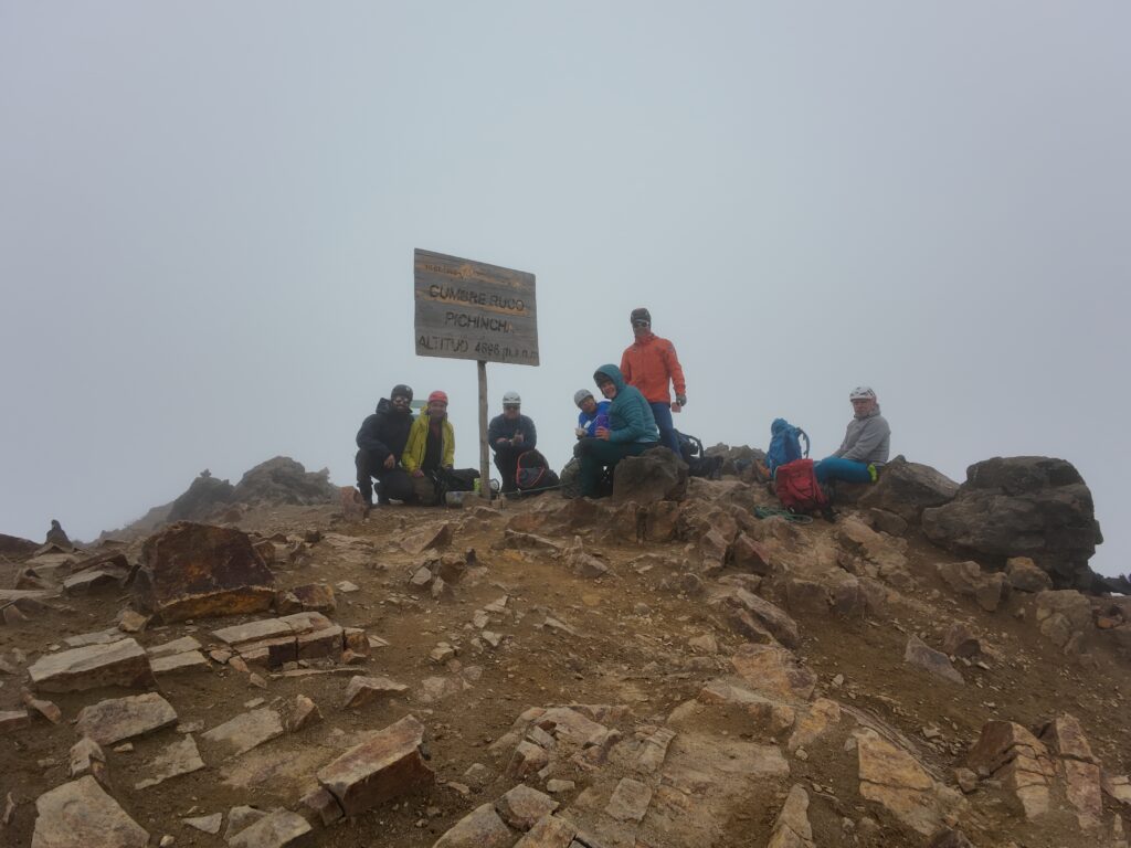 Barry, Suneet and Farid arriving at the top of the summit