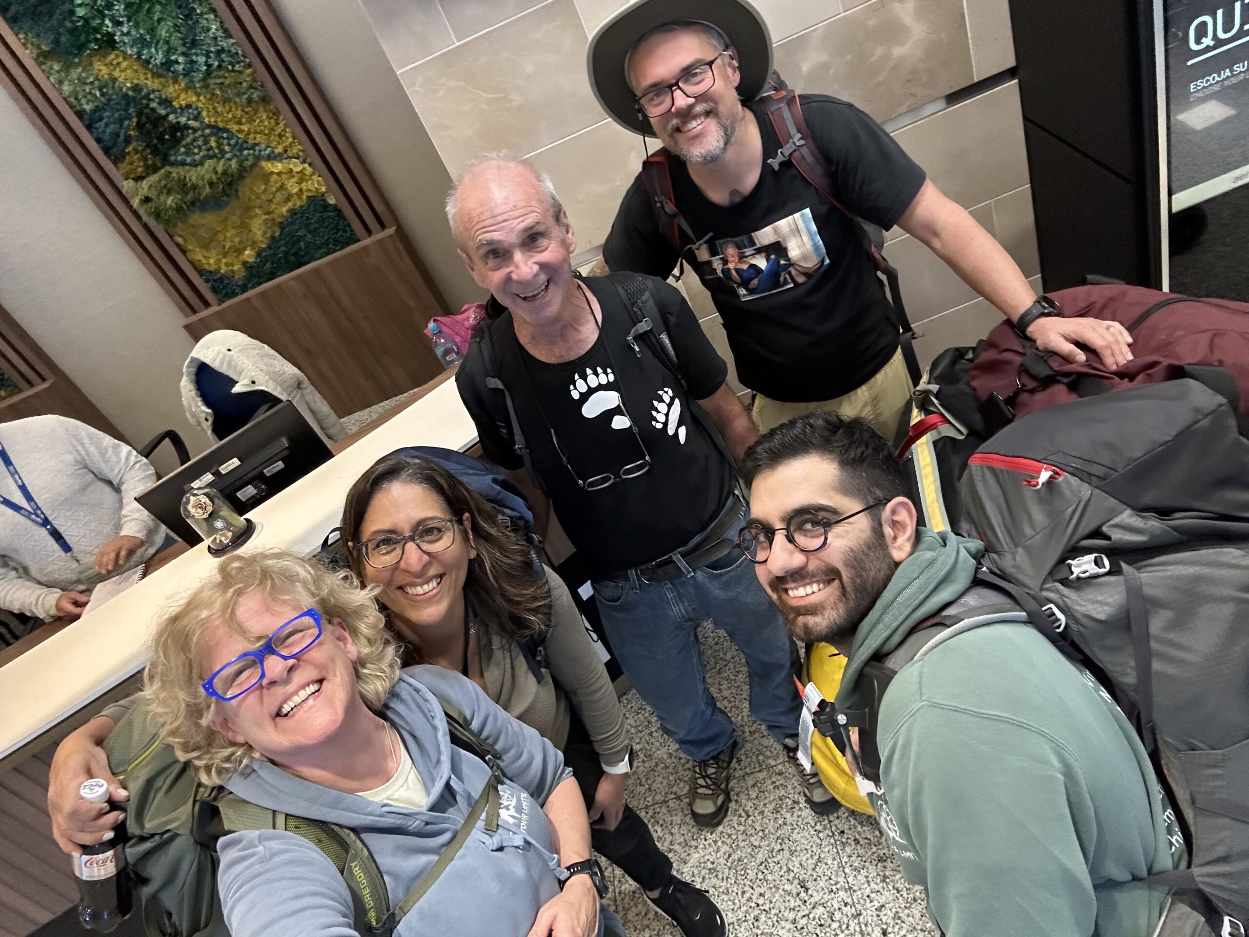 The group at the airport