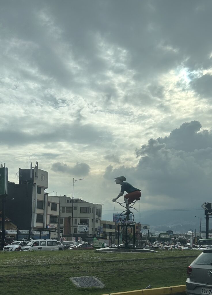 A statue in Quito