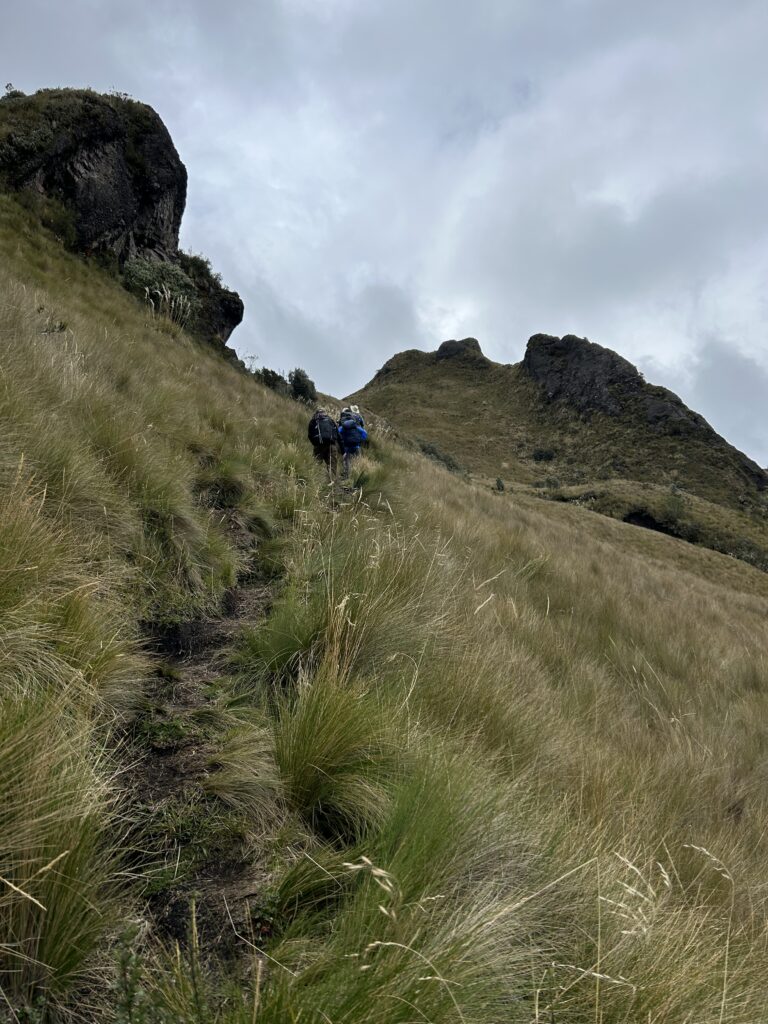 A view of the hike towards the first summit