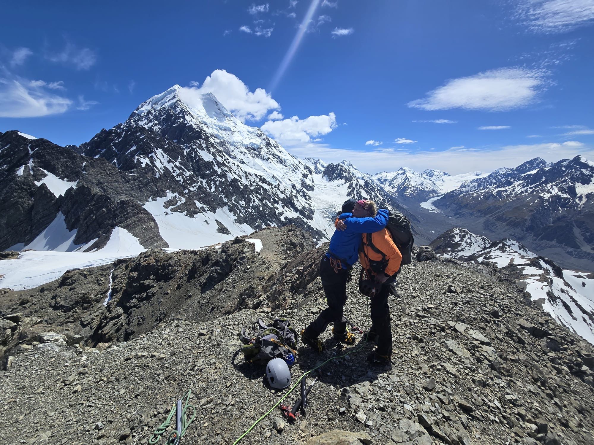 the team at the top of the summit